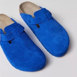NEW Birkenstock Boston Ultra Blue Suede